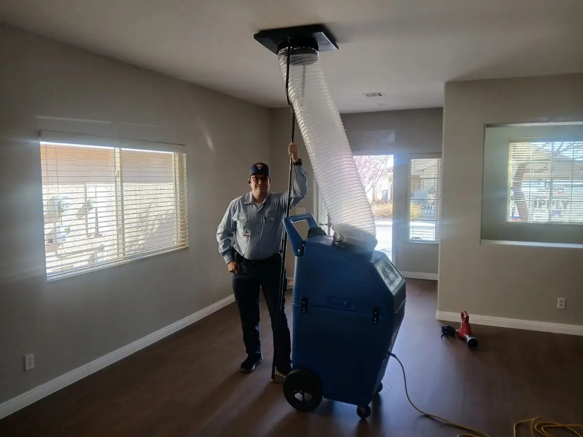 Professional Dryer Vent Cleaning work inside a Spanaway home
